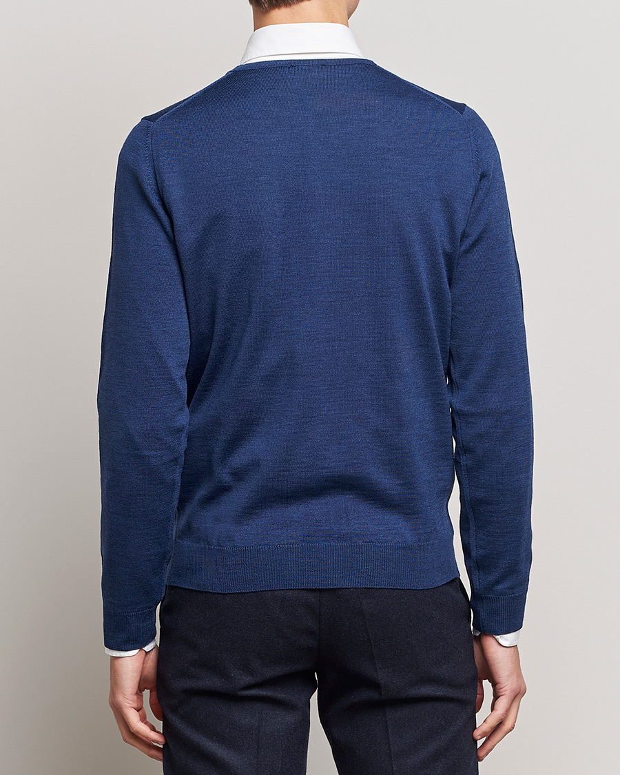 Stenströms Merino Crew Neck Blue