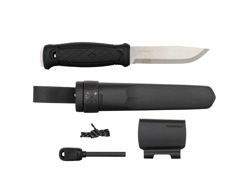 morakniv Survival Knife Garberg mit Survival Kit, (S), Schw Allround-Messer mit dicker Klinge
