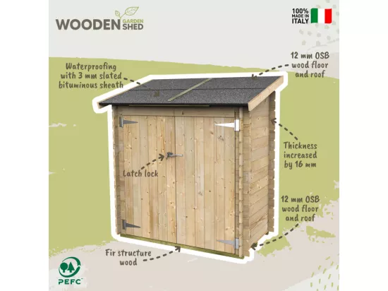 Abri de jardin en bois pour ranger les outils 155x85 RangerCabin