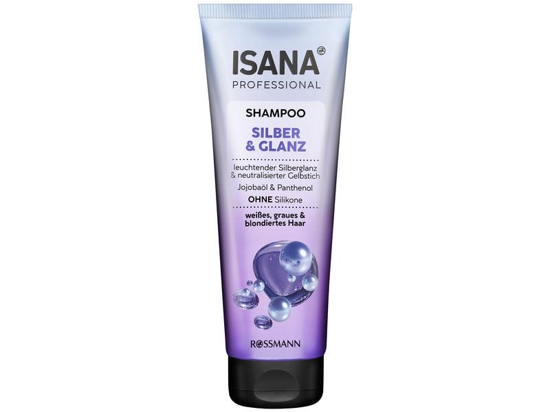 Isana Professional Shampoo Silber & Glanz 3 x 250 ml Haarshampoo mit Jojobaöl