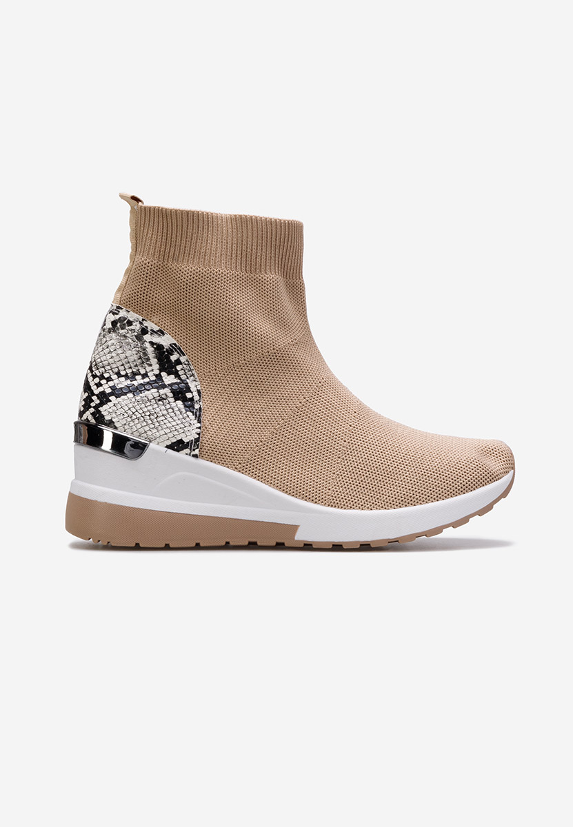 Baskets chaussette bruns Pieve