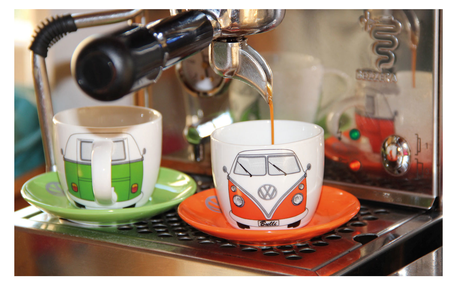 VW Collection T1 Bulli Espresso Tassen Set 4 Stück 100 ml