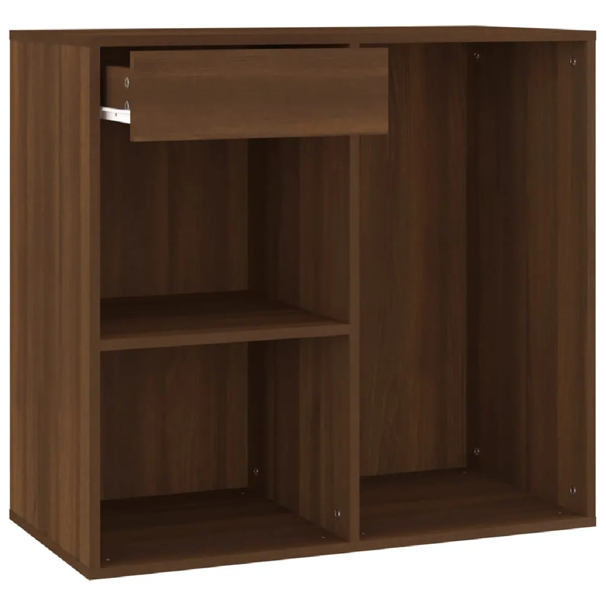 Helloshop26 Coiffeuse à LED avec armoire - Chêne marron