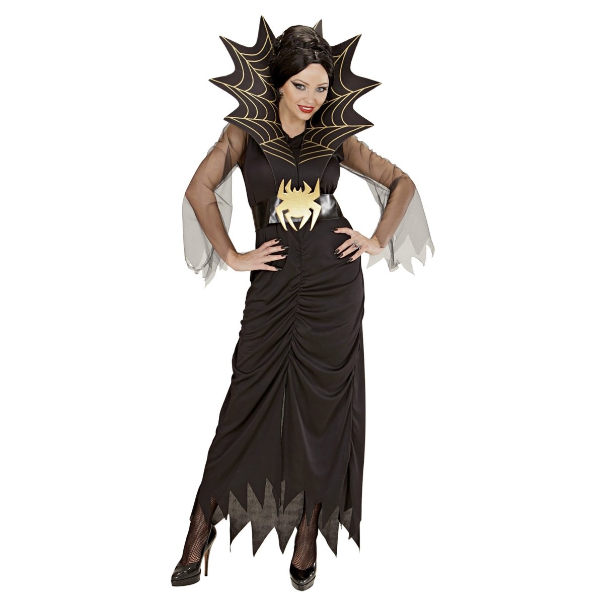 Halloween Jurk Zwart Dames Spider Lady