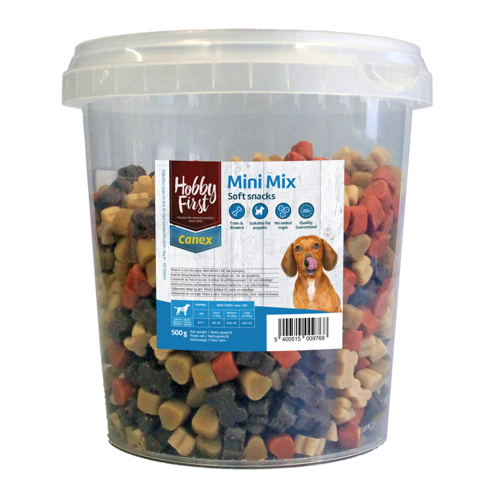HobbyFirst Canex Canex Soft Hondensnack Mini Mix500 gr