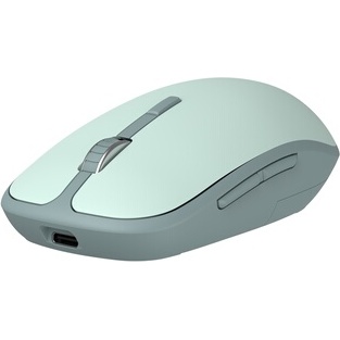 Souris Accsup rechargeable sans fils verte bicolore - 2.4G & Bluetooth