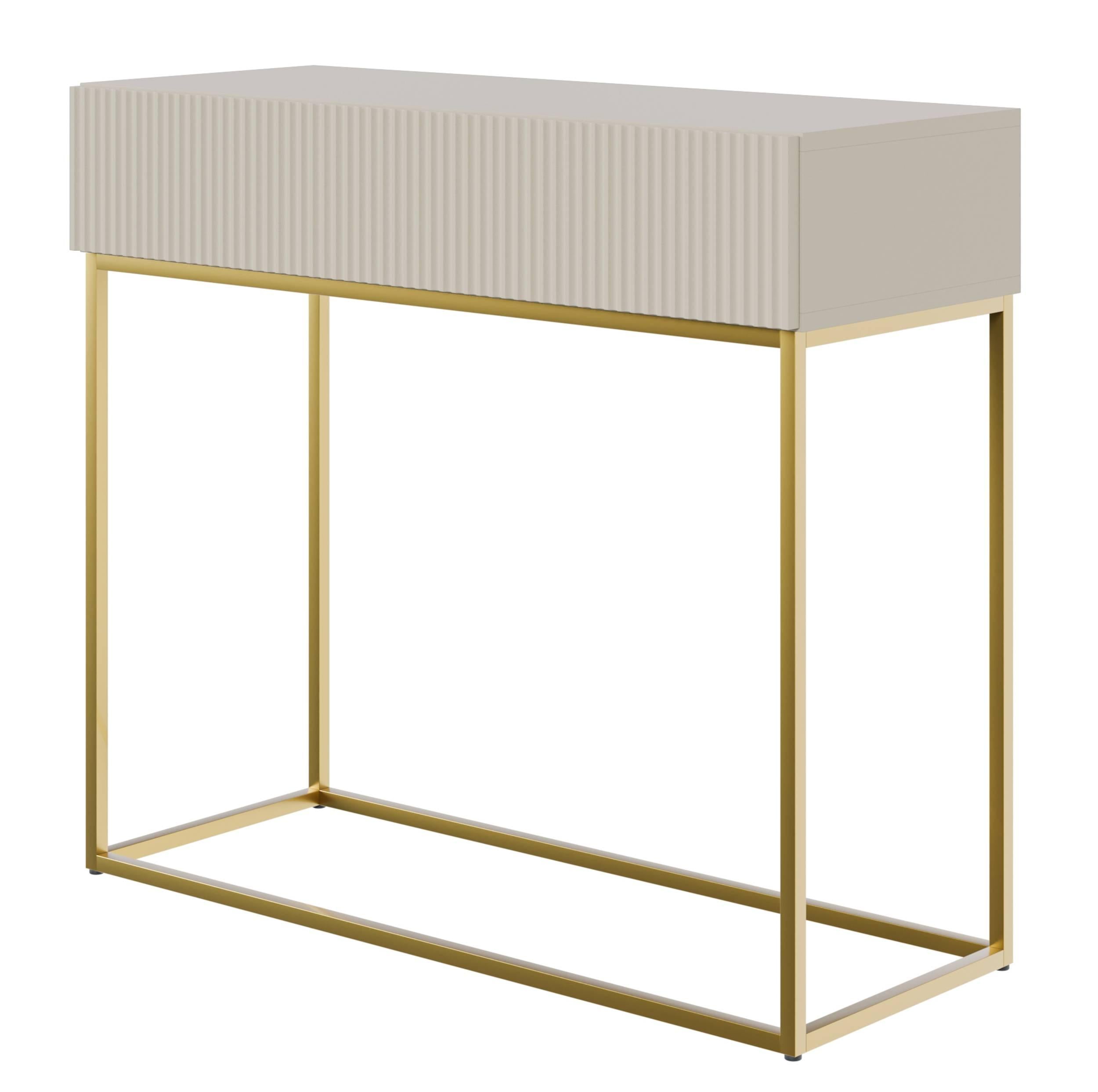 NADUVI Collection Vesper Sidetable - Greige / Goud