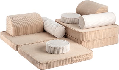 Wigiwama Play Byggbar Sofa 272x156 cm, Brown Sugar