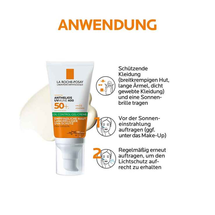 La Roche Posay Anthelios Oil Control Gel-Creme UVMune 400, 2x50 ml