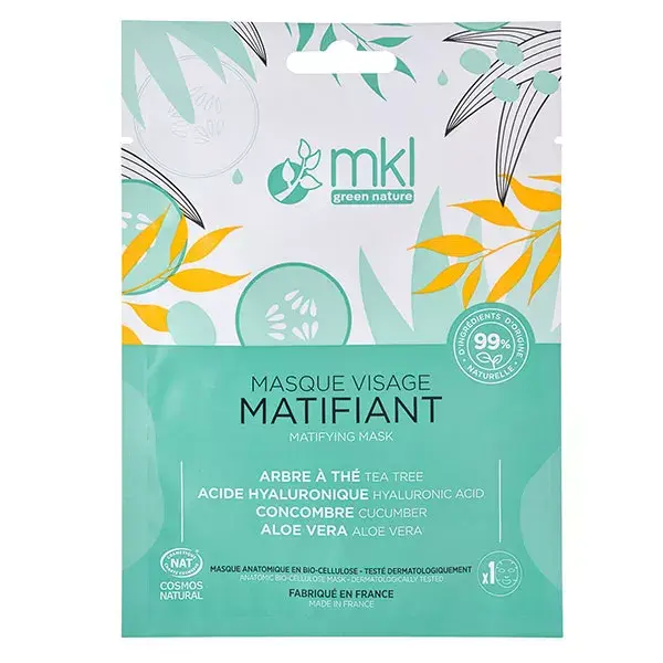 Máscara facial matificante orgânica MKL Green Nature