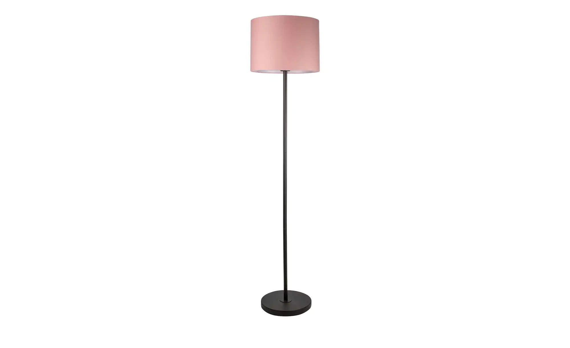 Stehleuchte, 1-flammig, Stoffschirm rosa