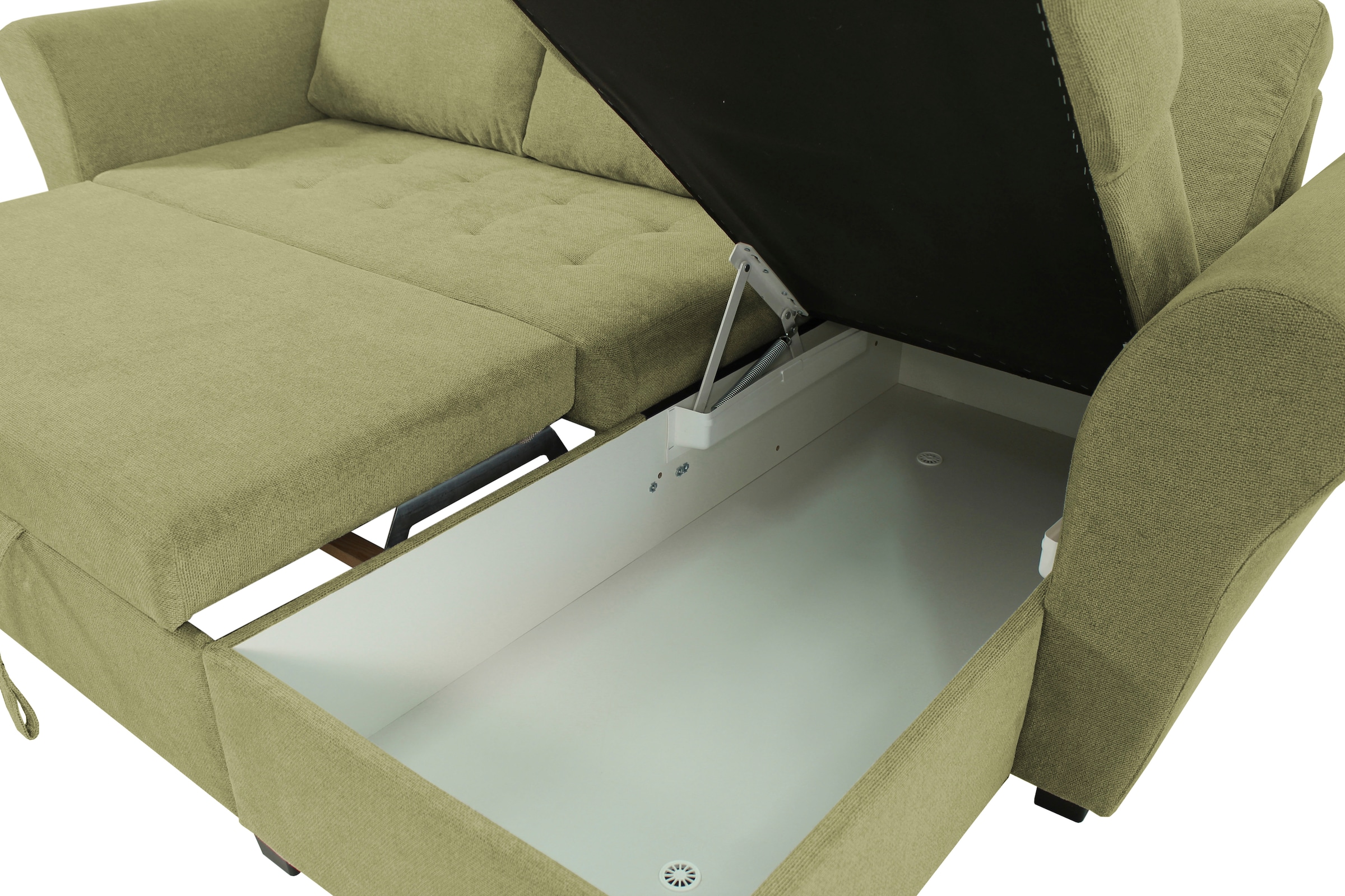 Trends by HG Ecksofa »Lasse L-Form, B: 259 cm« mit Bettfunktion & Bettkasten
