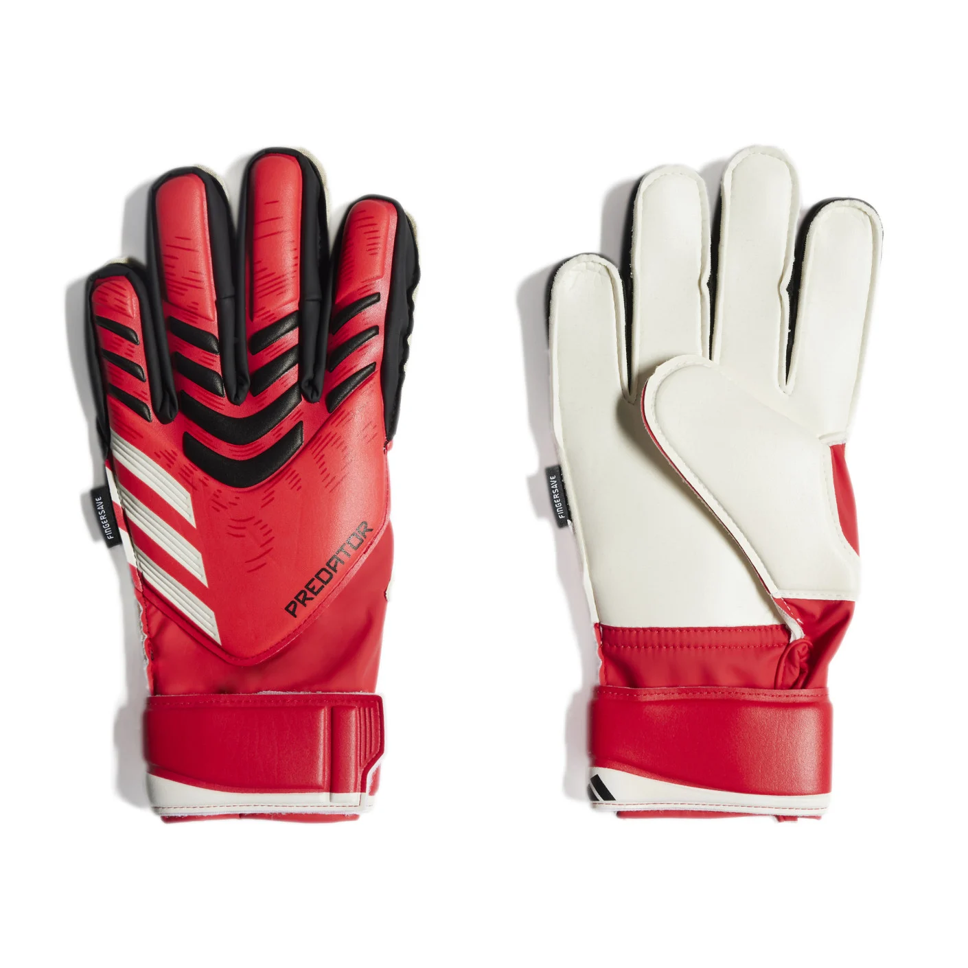 Adidas Predator Match Fingersave Keepershandschoenen Kids Rood Wit Zwart