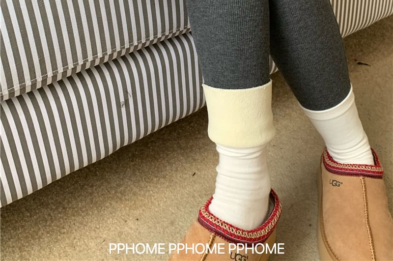 Beem - Fleece-gevoerde legging met geborduurde letters