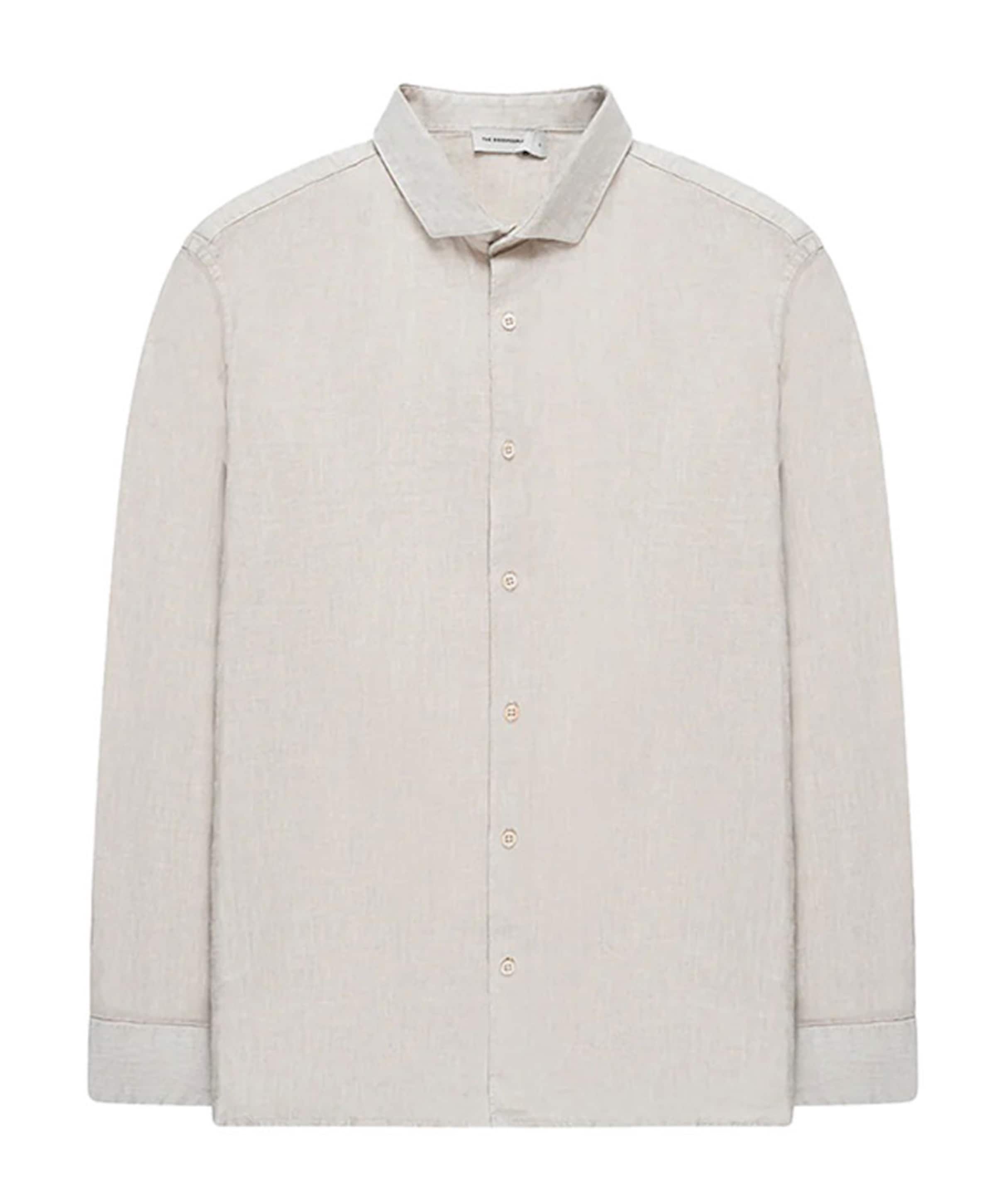 The GoodPeople Heren overhemd lange mouw beige