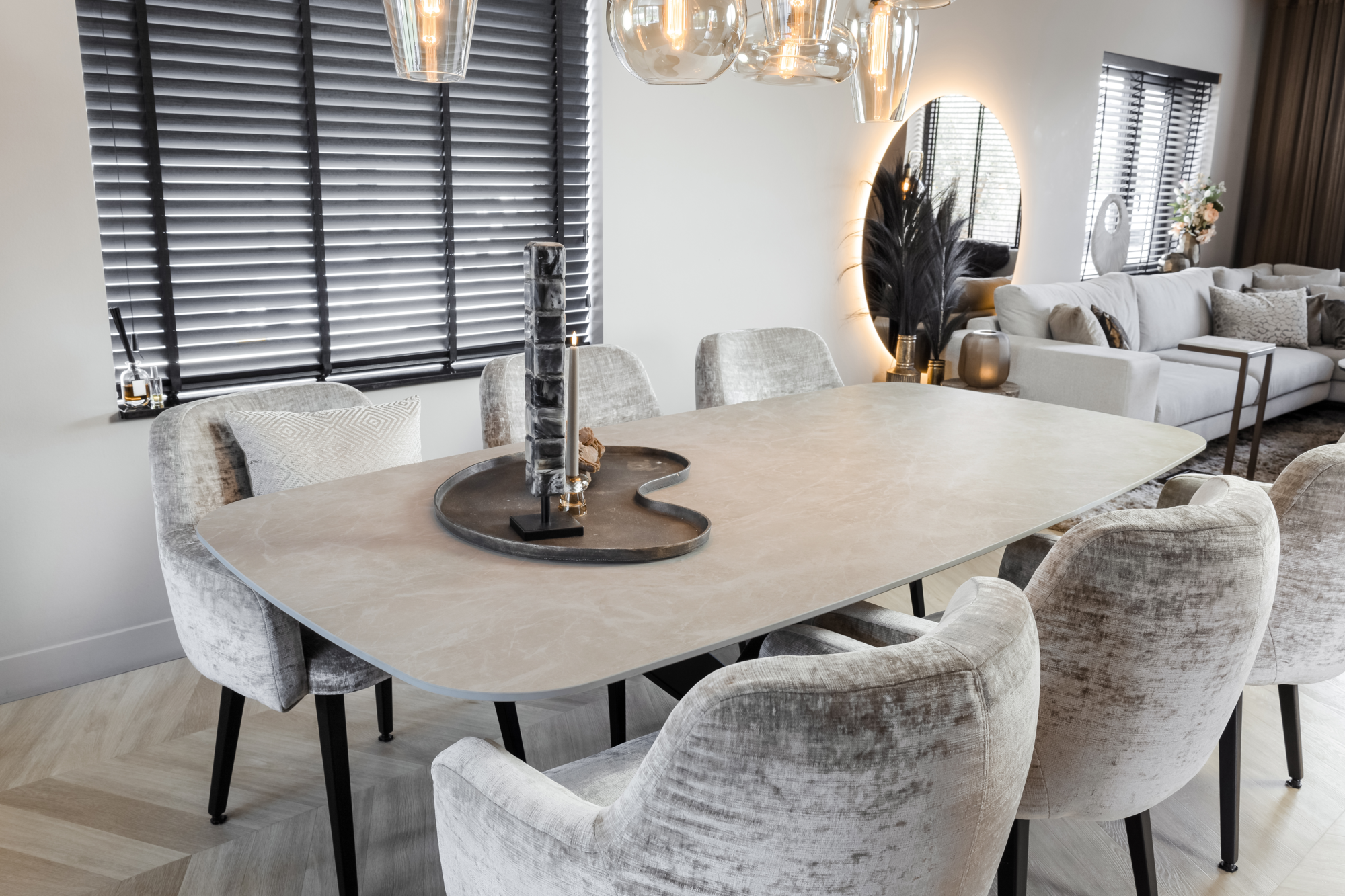 Eettafel Deens ovaal Fume 240x120 cm