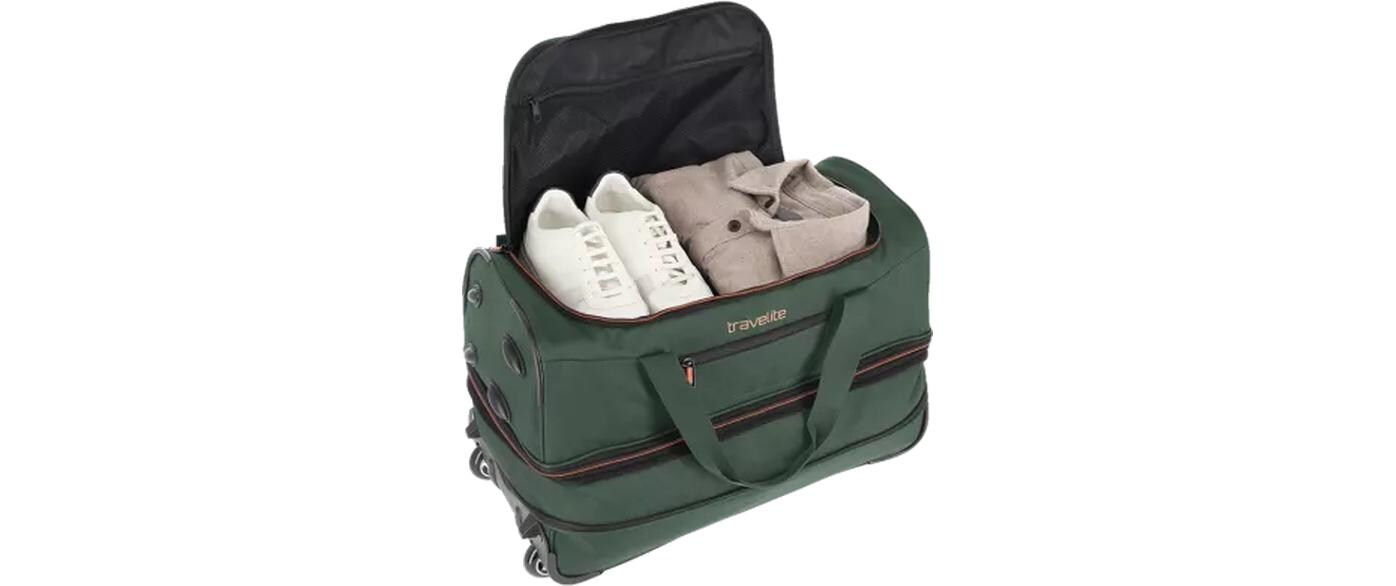 Basics Trolley Reisetasche S erweiterbar, DunkelgrünReisekoffer