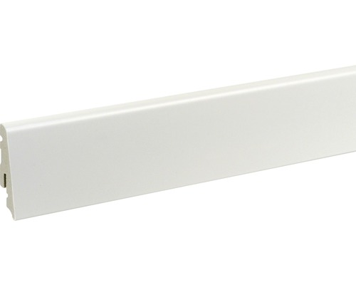 Witte polystyreen plint, 13,5 x 58 x 2400 mm