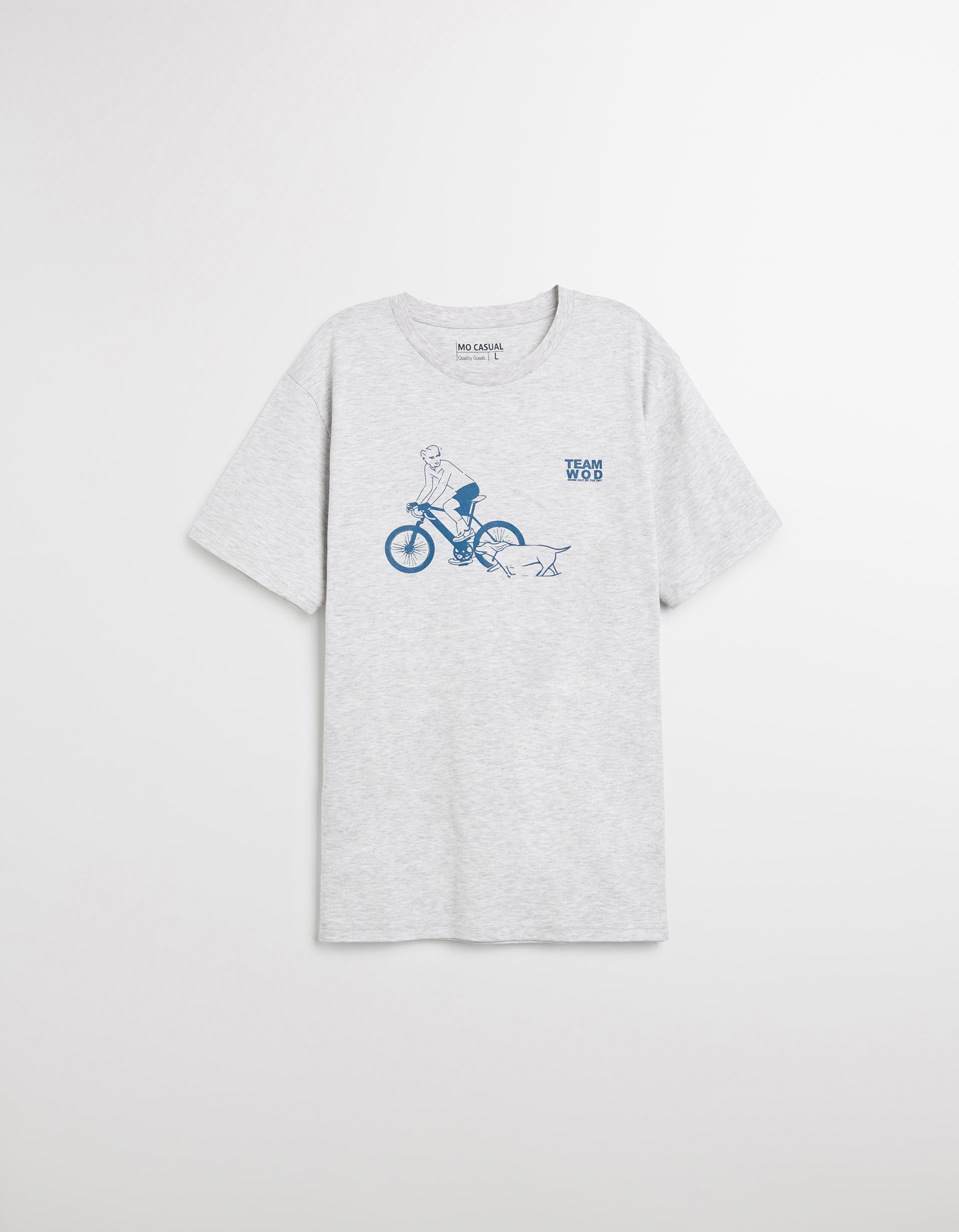 T-shirt Print, Homem, Cinzento Claro