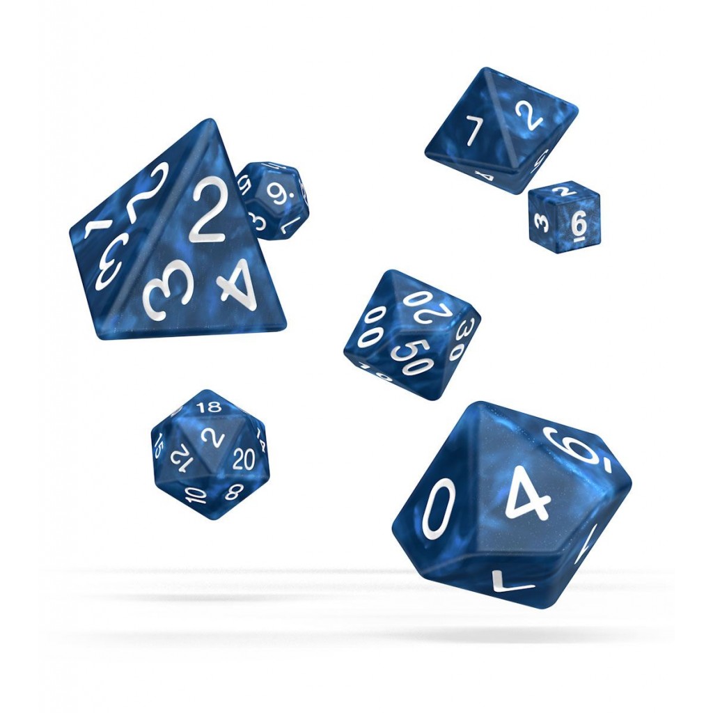 Oakie Doakie Dice dés RPG-Set Marble - Bleu (7)