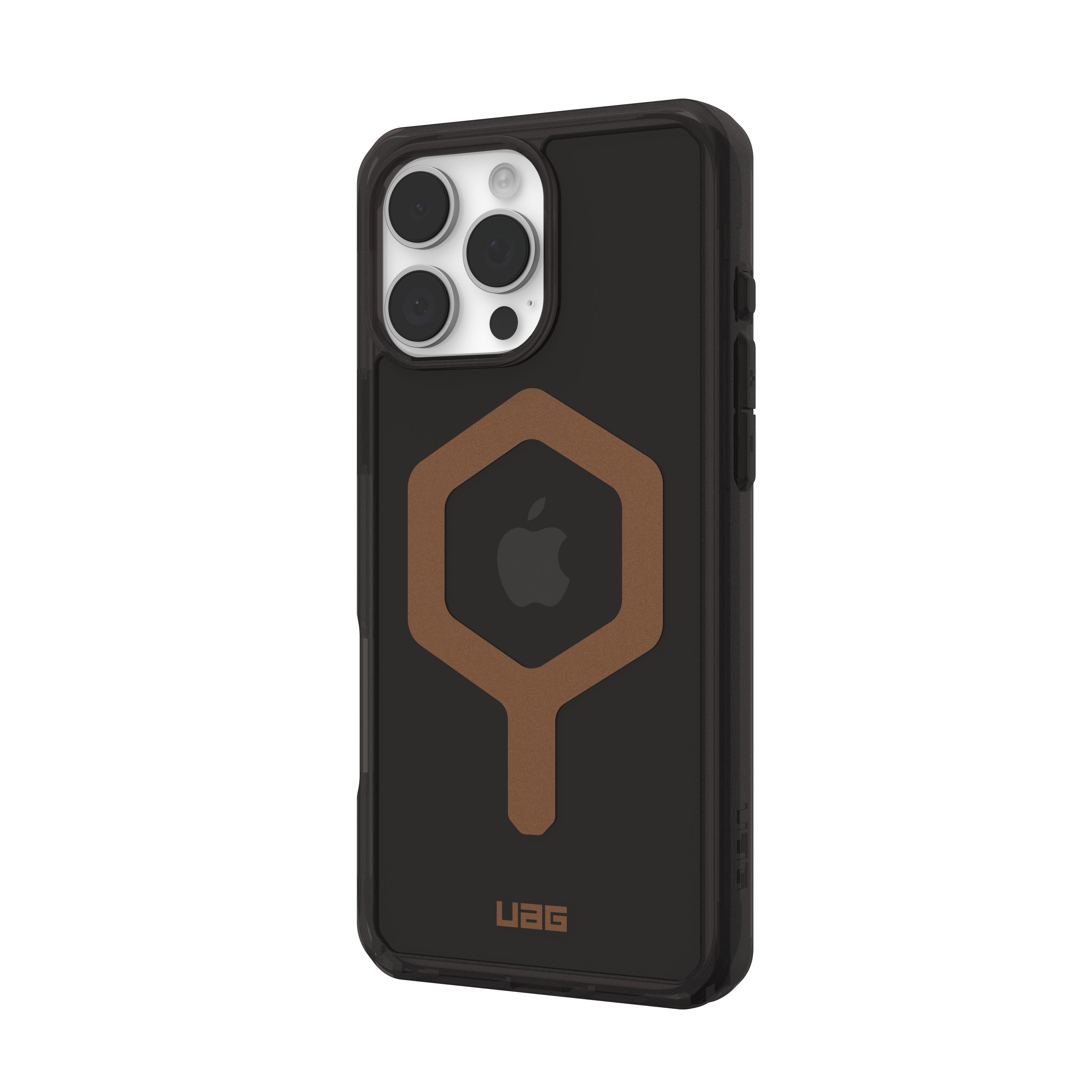 iPhone 16 Pro Max MagSafe Hybrid Schutzhülle Plyo (114481114085) - Schwarz / Gold