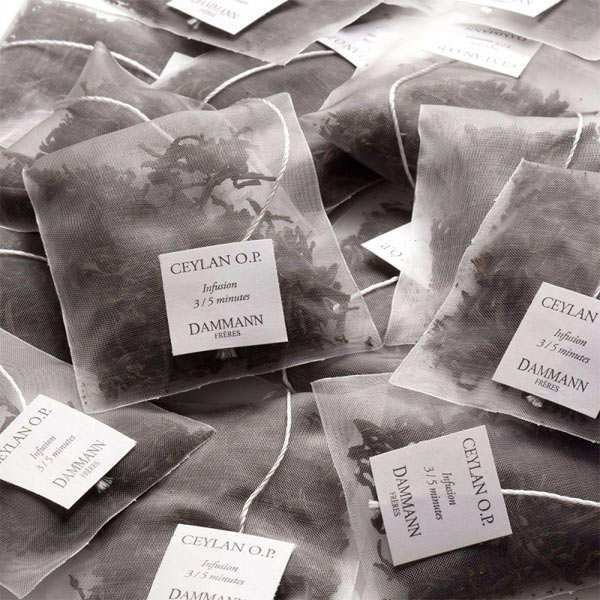 Thé noir Ceylan O.P. sachets cristal - Dammann Frères
