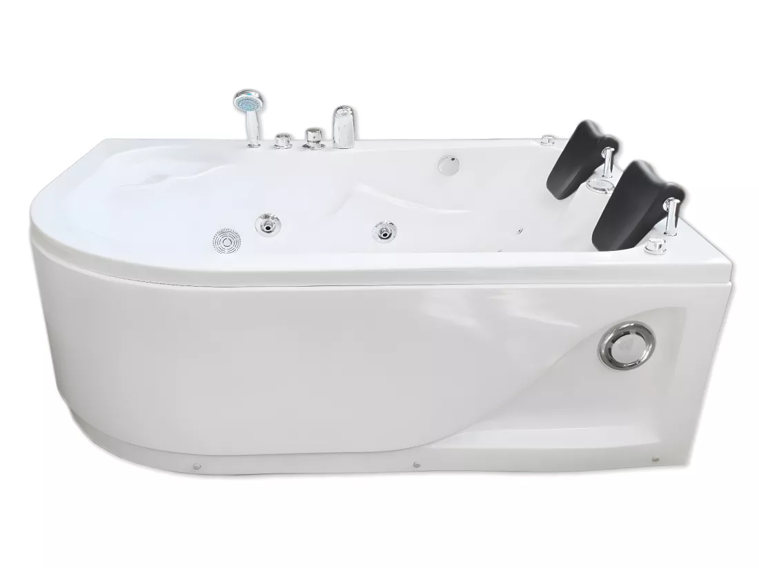 Baignoire Balnèo blanc 170 X 115 cm pour 2 personnes 15 jets– Dahlia