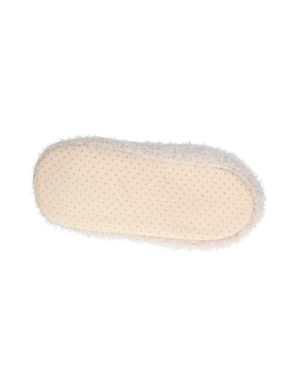 CHENILLE WITH FAKE FUR SLIPPERS 1P