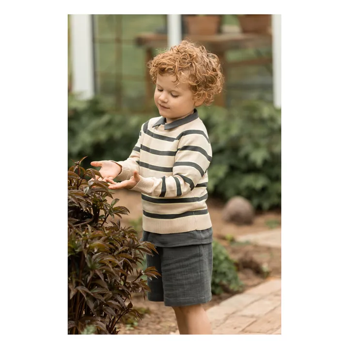 Fliink Short Paco Gaze de Coton | Gris anthracite