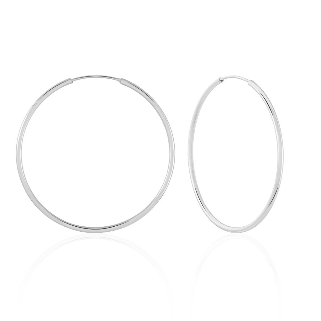 Créoles Argent Blanc Olympia