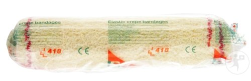 Crêpe 418 Bande De Fixation Élastique Avec Filet Rouge 15cm x 4m Rouleau 1