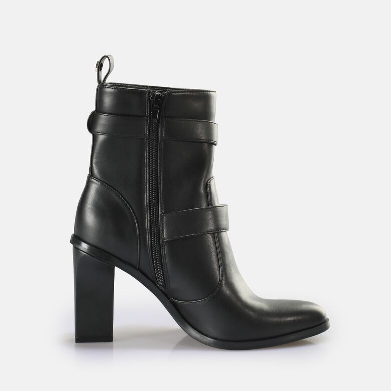 Zoe Buckle Boot Bottes vegan, noir