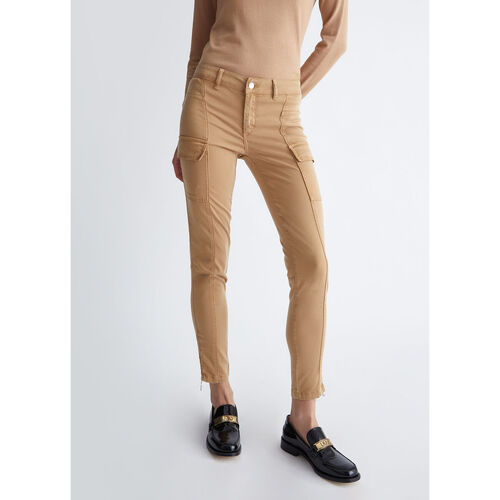 Liu Jo - Pantalón cargo elástico Beige
