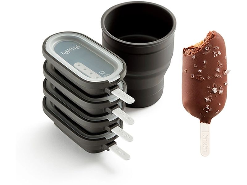 Lékué Glaceform Silikon, 4er Set Set zur Herstellung von hausgemachtem Eis