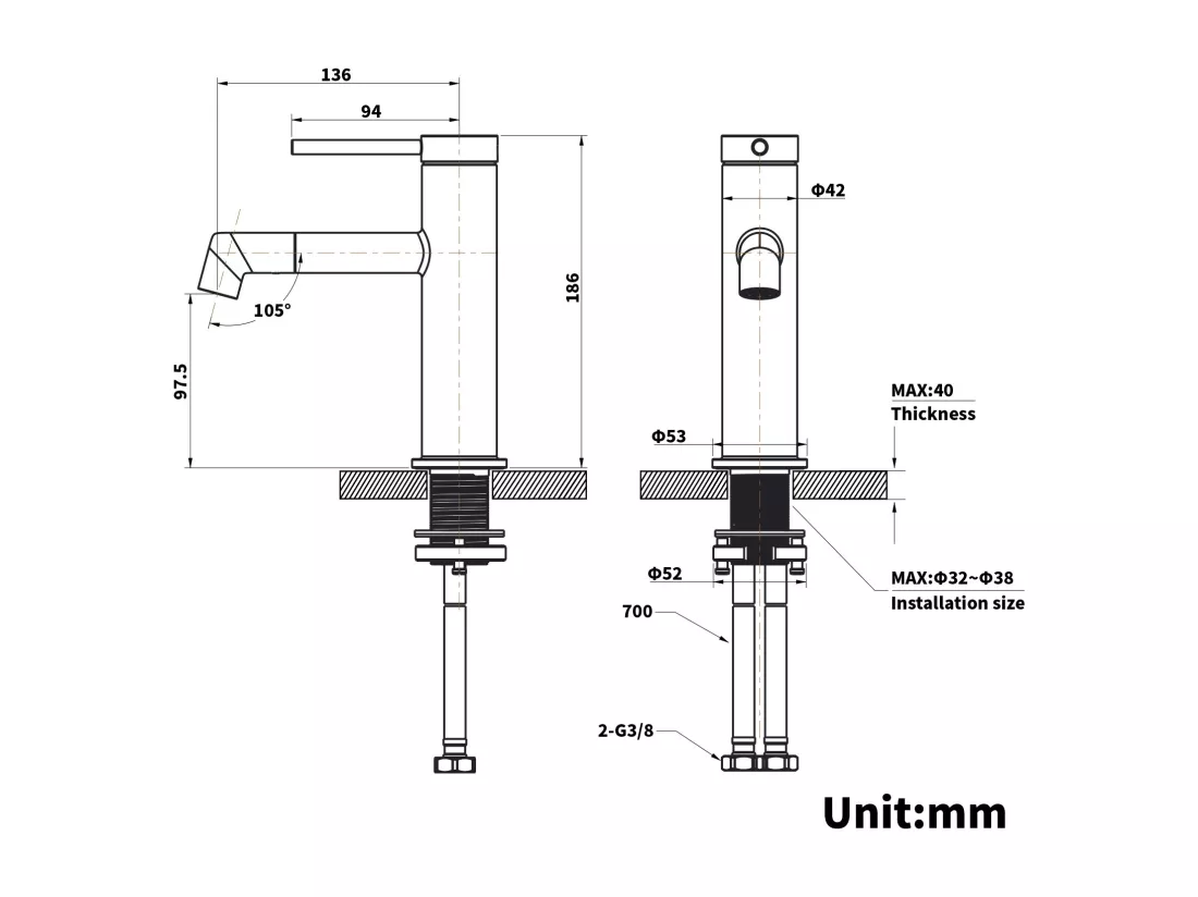 Mitigeur Lavabo Doré Rotatif à 360°,Eau Chaude/Froide,Barboteur Démotable+Ensemble Salle Bain Accessoire 6 Pièces,Auto-adhésif/percer,Inox,Noir