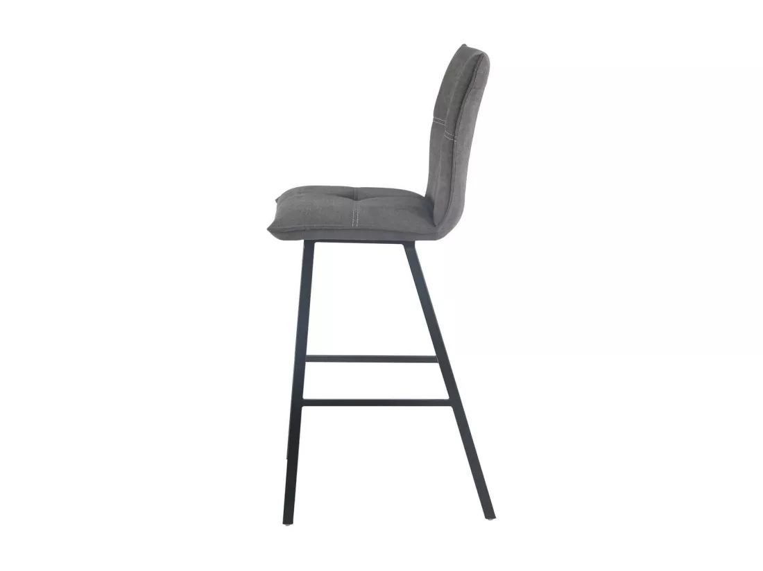 LAGOS - Lot de 2 Tabourets Gris Anthracite Assise H65cm