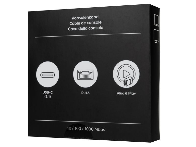 onit Adapterkabel USB-C – RJ45 Grau/Schwarz, 5 m LAN-Kabel für Mobilgeräte ohne RJ45-Anschluss