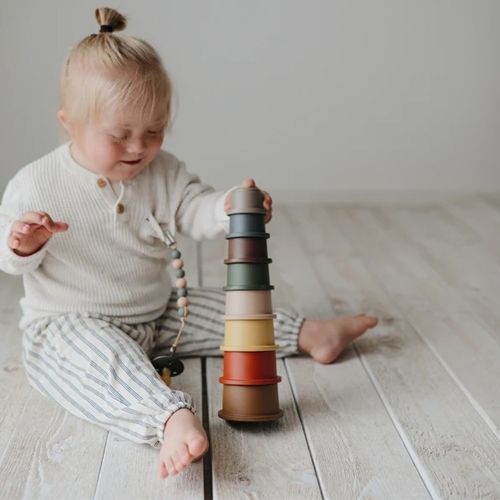 Mushie stapeltoren retro