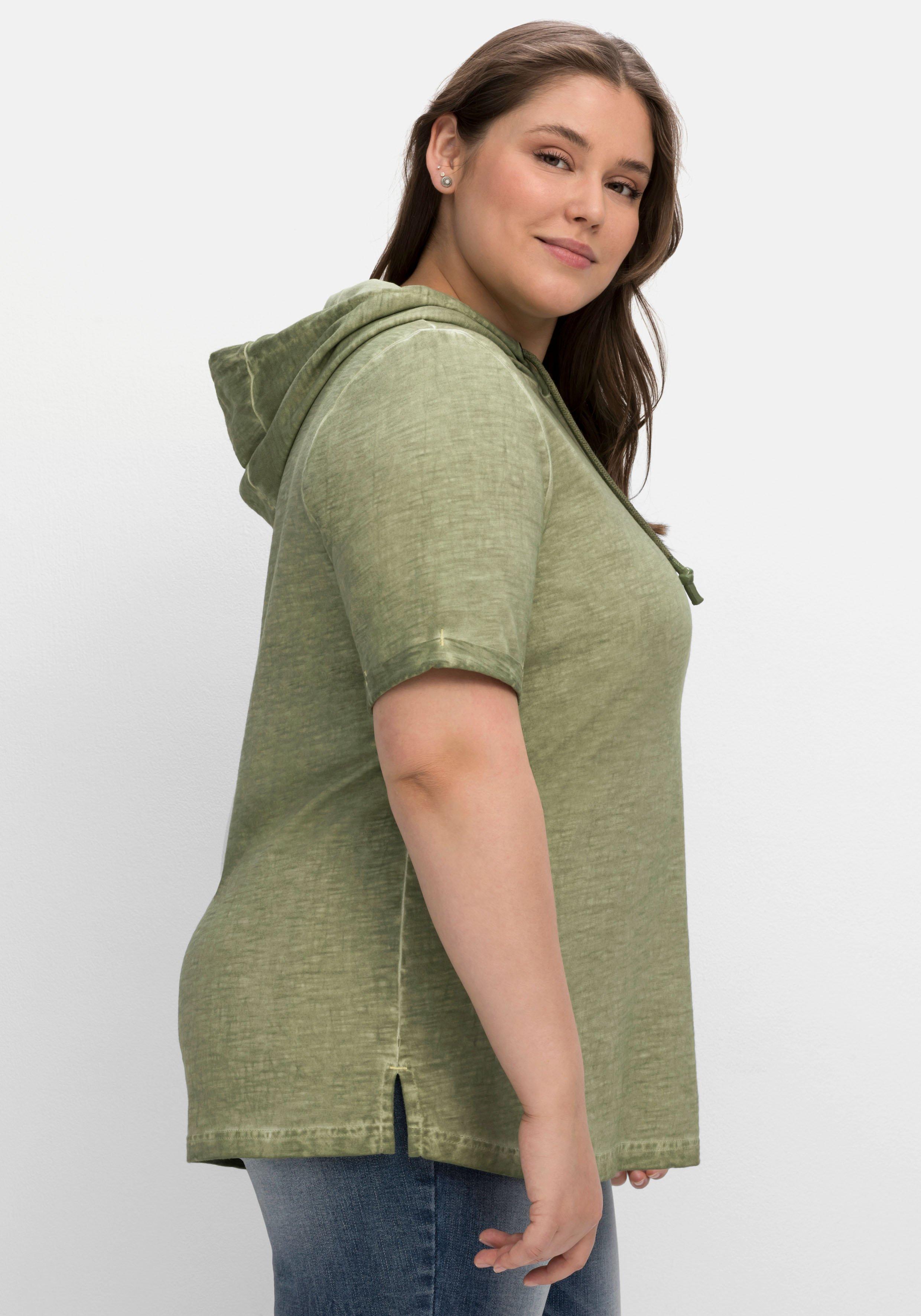 Kapuzenshirt im Used-Look, aus Flammgarn