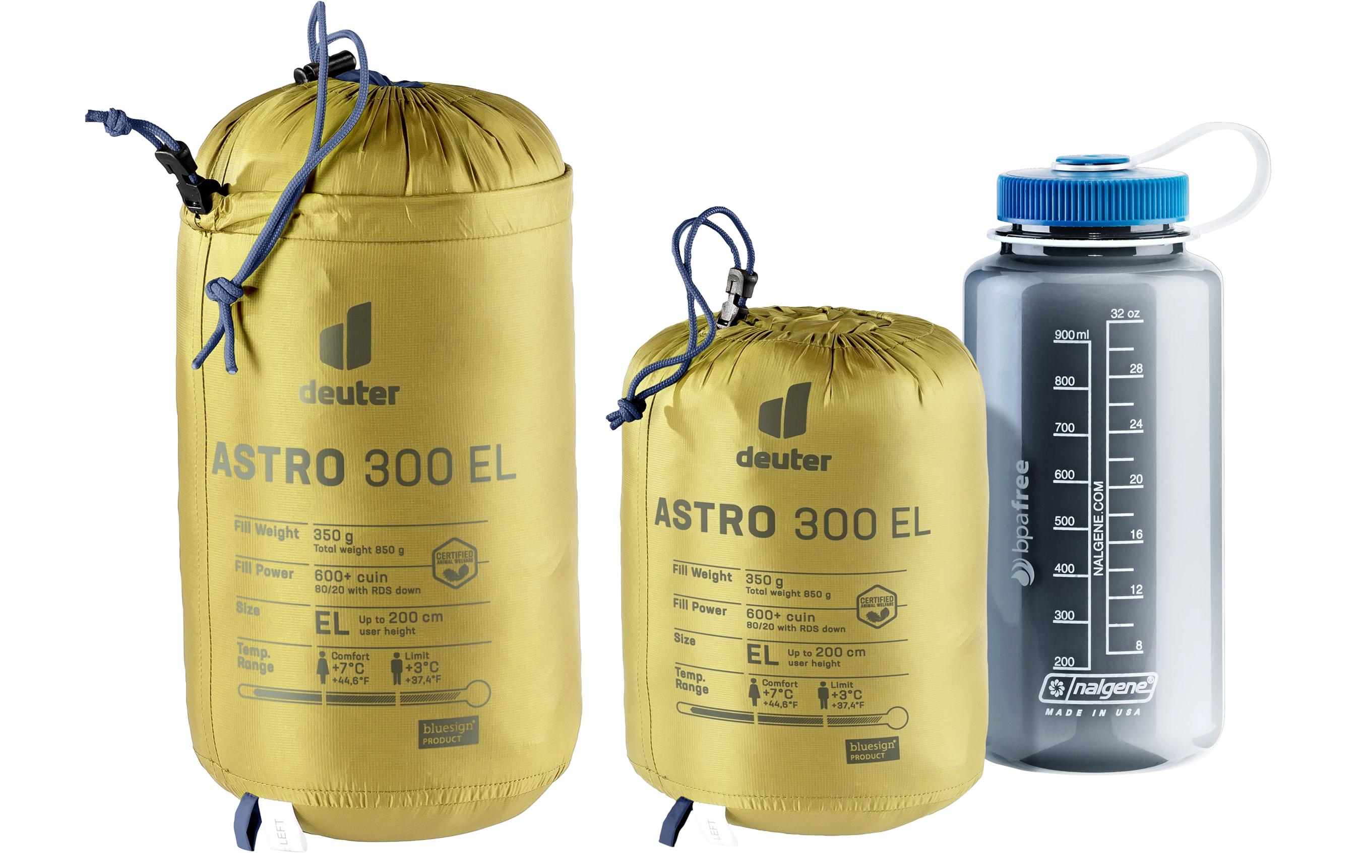 Schlafsack Astro 300 EL Polyamid, Limettengrün<br>Daunenschlafsack