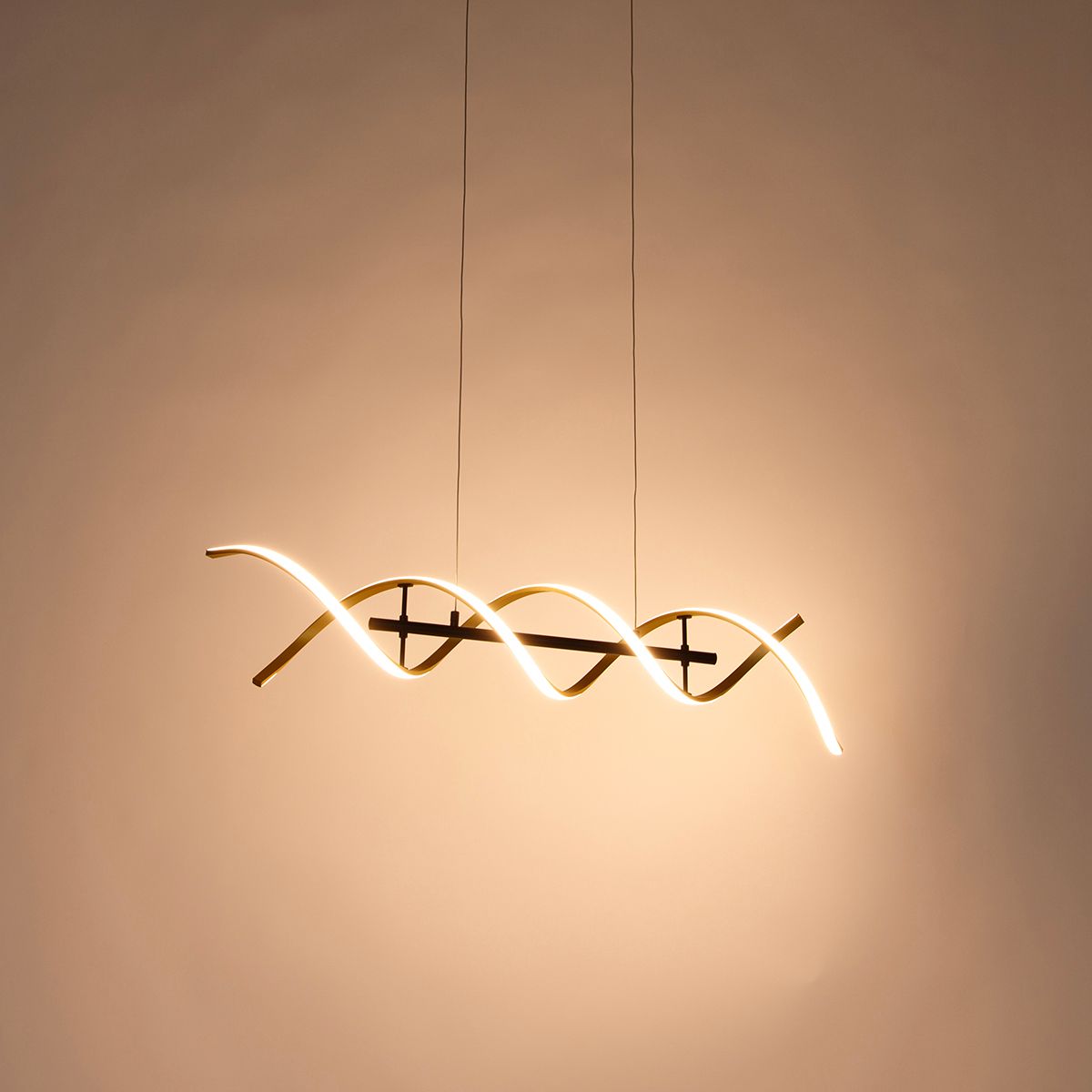 Hanglamp goud incl. LED 3-staps dimbaar in kelvin - Henk