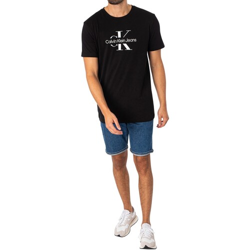 Calvin Klein Jeans - Pantalones Cortos De Mezclilla Regulares Azul