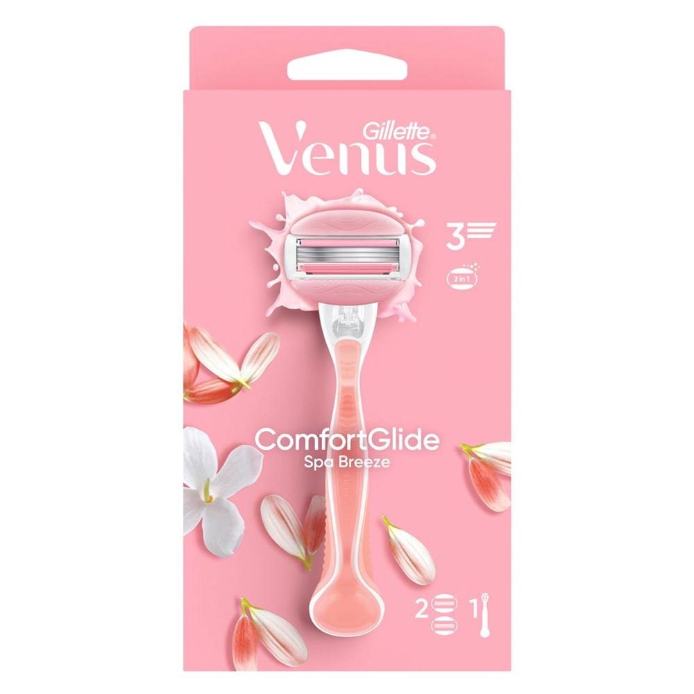 Gillette Venus Comfortglide Rasierapparat<br>1 Stück, Spa Breeze mit 2 Klingen