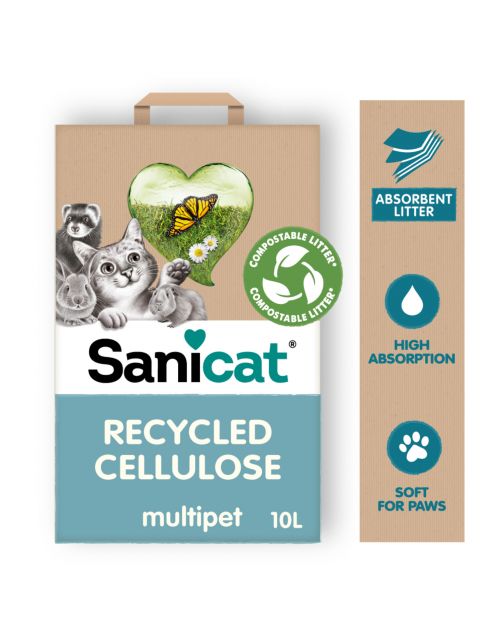 Sanicat Recycled Cellulose - Kattenbakvulling