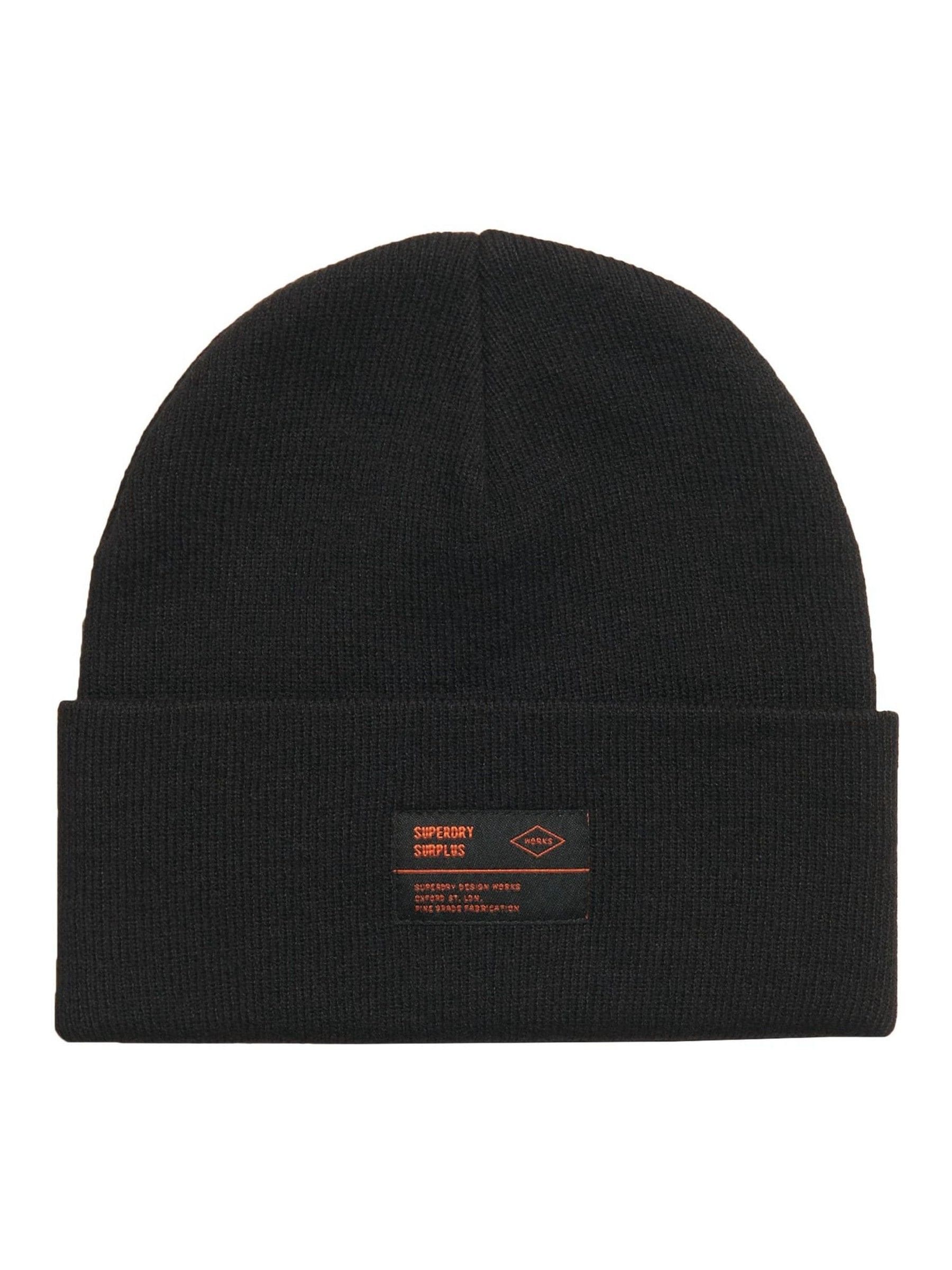 Zwart - Superdry Surplus Knitted Beanie Hat