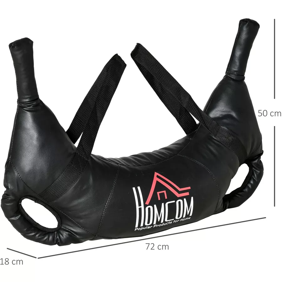 HOMCOM Power Bag mit 2 Griffen und 2 Tragegurten schwarz