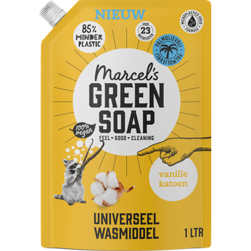 Marcel's Green Soap universeel wasmiddel Vanille & Katoen navulling - 23 Wasbeurten