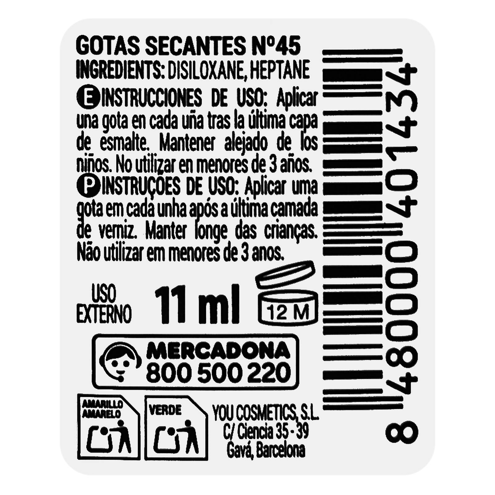 Deliplus 45 gouttes asséchantes pour le traitement des ongles
