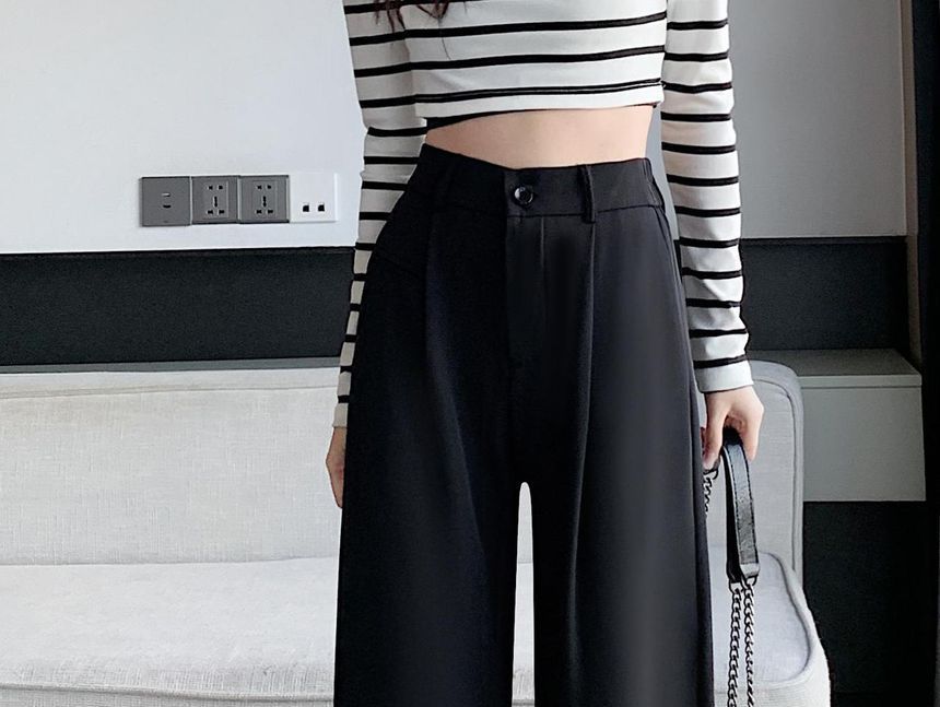 Luminato - High Rise Plain Wide Leg Pants (verschillende ontwerpen)