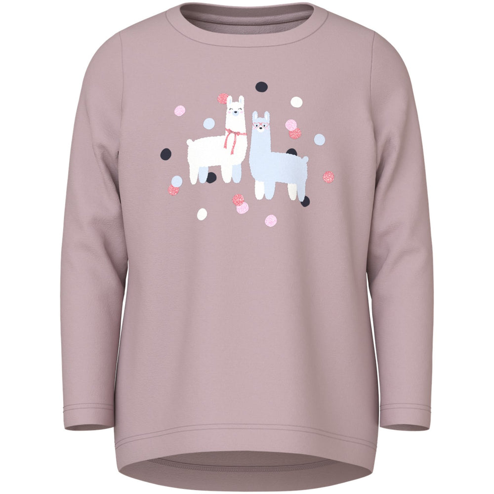 Køb Name It Burnished Lilac Lama Nmfvix Ls Top